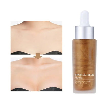 OEM/ODM Organic Vegan Glow Liquid Illuminator Body Shimmer Oil Bronzing Body Tanner