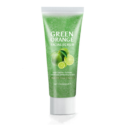 Natural Moisturizing Green Orange Luxury Vitamin C Lightening Face Scrub Organic Deep Cleanse Facial Scrub