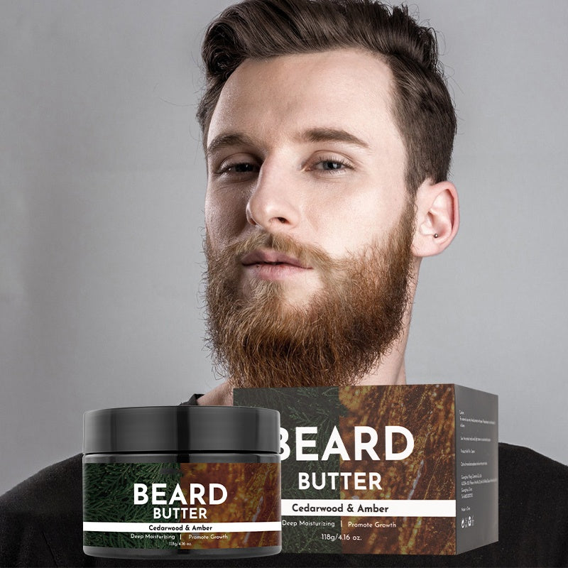 Men's Organic Herbal Beards Balm Refreshing Wash-Free Hair Condiment Nourishing Shaping Cream