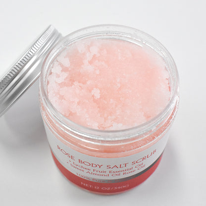 Exfoliating Skin Care Private Label Deep Cleansing Lightening Rose Body Scrub 340g