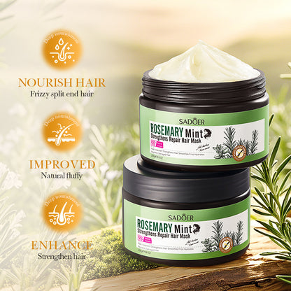 OEM Rosemary Strengthen Repairing Hair Mask, Deep Conditioning Treatment Enriched with Biotin