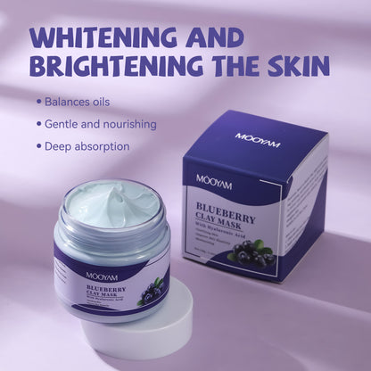 In Stock Exfoliating Brightening Blueberry Mud Mask With Hyaluronic Acid