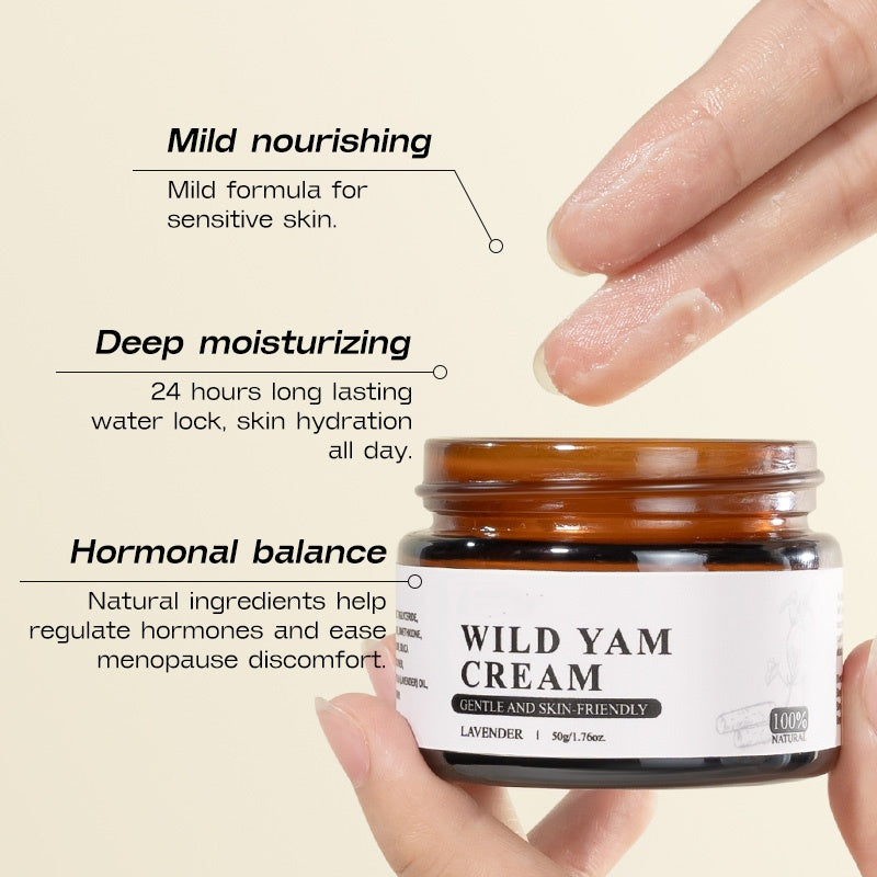 Hot Flash Relief Balance Hormones Women Anti Aging Wild Yam Root Cream