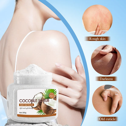 Factory Price Brightening Whitening Exfoliating Coconut Scrub Salt Coconut Face Body Scrub