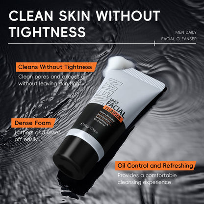 High Quality Plant Extract Men'S Facial Cleanser Moisturizing Refreshing Daily Face Wash For Man