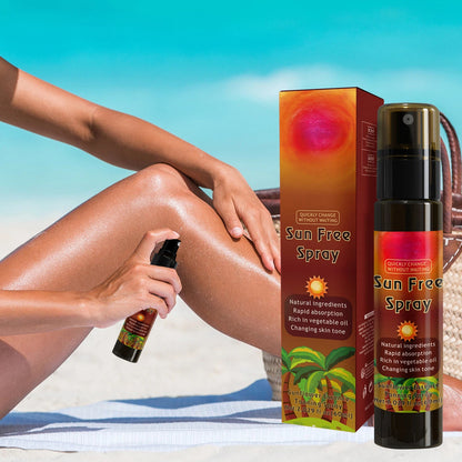 High-quality Mild Sunshine Dark Tanning Spray Quick-dry Bronzing Mist for Face and Body