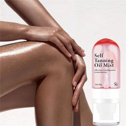OEM Quick Tan Bronzing Spray Even Skin Tone Sunless Self Tanning Oil Mist