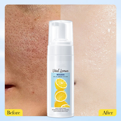 OEM Lemon Cleaning Mousse Oil Control Facial Cleanser Deep Cleansing Hydrating Moisturizing Facial Cleanser