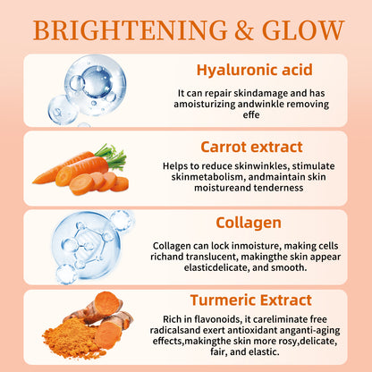 Hot Selling Organic Removal Pigment Dark Spot Moisturizing Repairing Anti-Aging Carrot Whitening Face Skin Care Cream