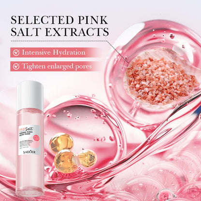 Customized Logo Refreshing Pink Salt Moist Face Toner for Combination or Dry Skin
