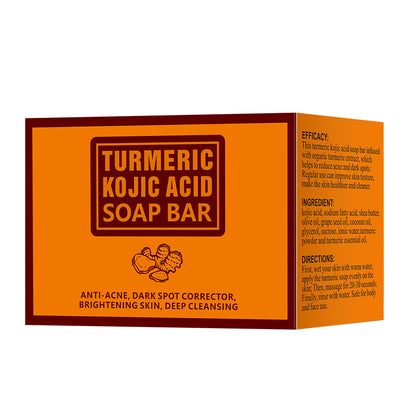 Wholesale Anti Acne Deep Cleansing Turmeric Kojic Acid Soap 2pcs