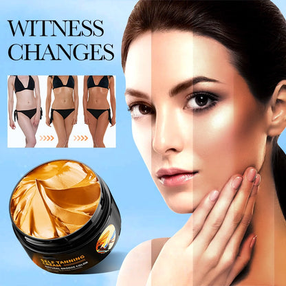 Customized Long Lasting Deep Skin Tone Body Bronzer Butter Tanning Gel Instant Tanning Cream For Tan Bed