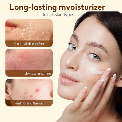 Grass-Fed Tallow Face Balm with Jojoba Oil, Raw Honey Face Body Moisturizer for Dry Skin