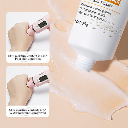 Hot Sale OEM Skin Whitening Softening Rice Hand Cream 30g