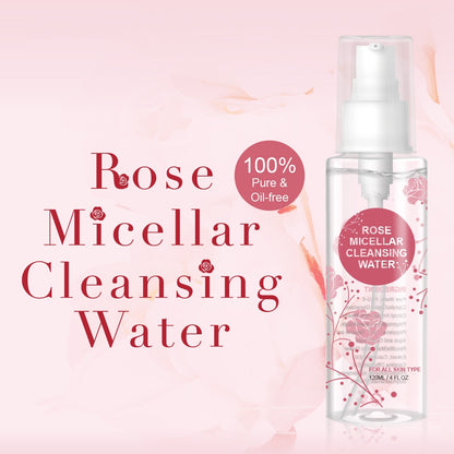 Natural Cosmetics Gentle Rose Micellar Water Makeup Remover Liquid Deep Cleansing Water 120ml