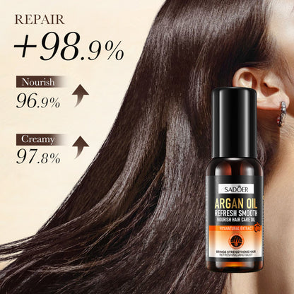 OEM Cold Pressed Pure Argan Oil for Hair, Rich in Vitamin E, Adds Shine and Gloss