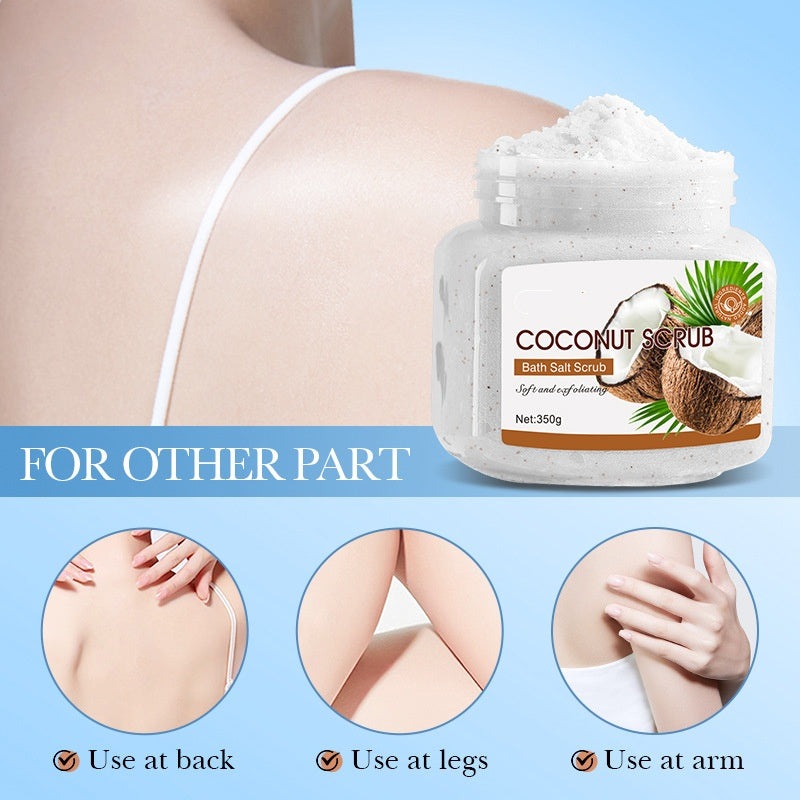 Factory Price Brightening Whitening Exfoliating Coconut Scrub Salt Coconut Face Body Scrub