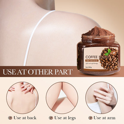 Private Label Arabica Coffee Sea Salt Bath Salt Scrub Anti Cellulite Whitening Exfoliator Coffee Body Scrub