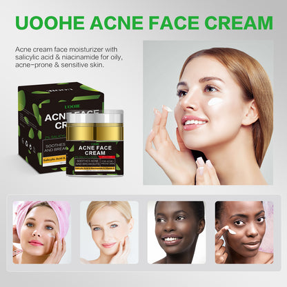 Acne Cream Face Moisturizer For Oily Sensitive Skin