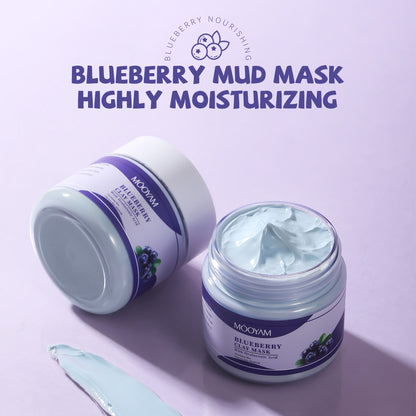 In Stock Exfoliating Brightening Blueberry Mud Mask With Hyaluronic Acid