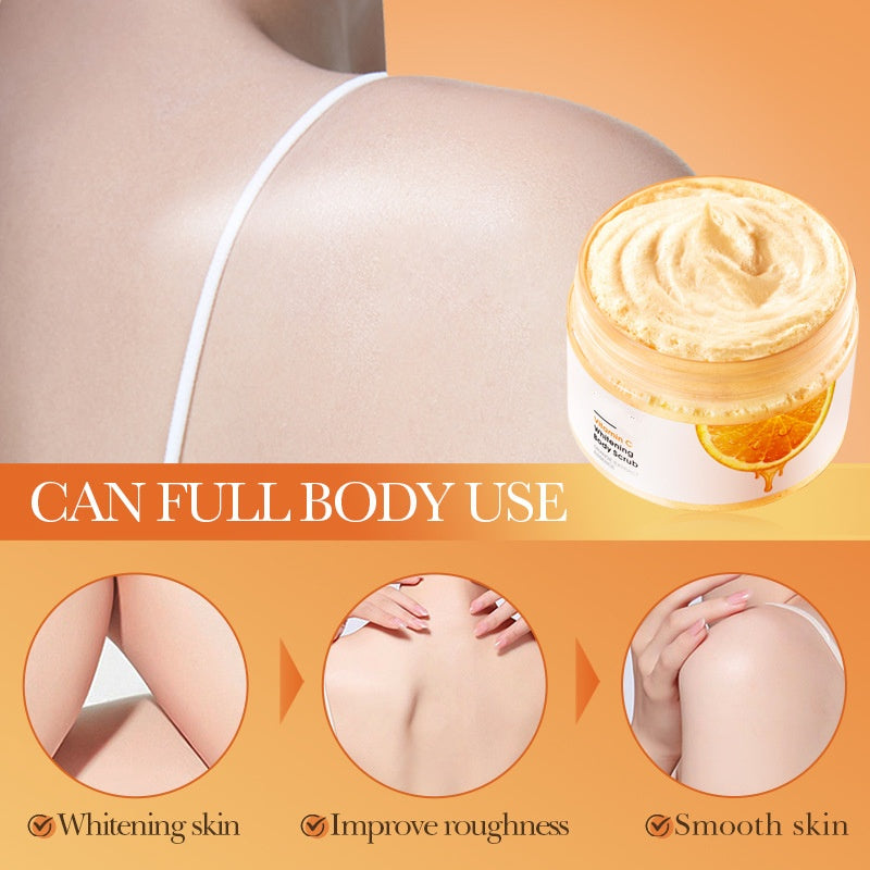 Home Use Smoothing Refreshing Salt Exfoliator Skin Care Body Wash Vitamin C Whitening Body Scrub