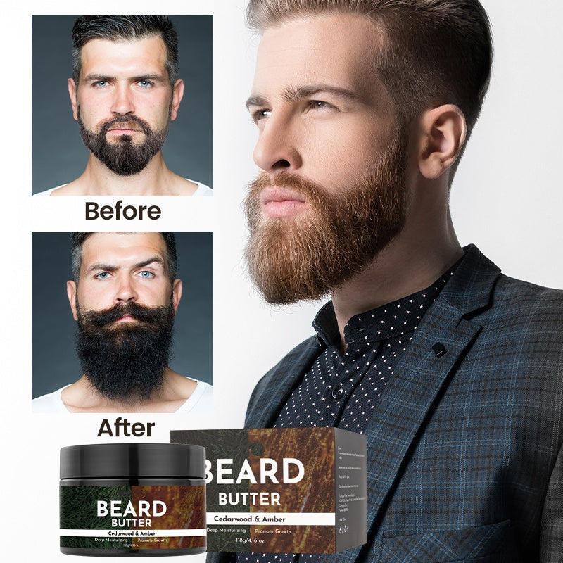 Men's Organic Herbal Beards Balm Refreshing Wash-Free Hair Condiment Nourishing Shaping Cream