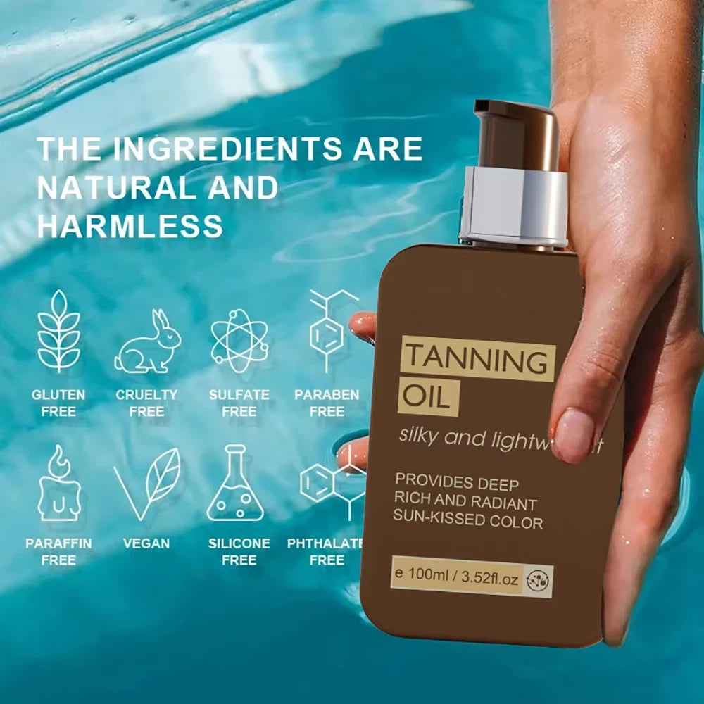 Customized Natural Tanning Effective Skin Brightening Oil, Natural Deep Tanning Accelerator Oil