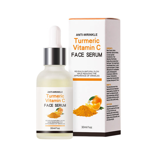 Private Label Anti Wrinkle Turmeric Vitamin C Brightening Facial Serum With Hyaluronic Acid