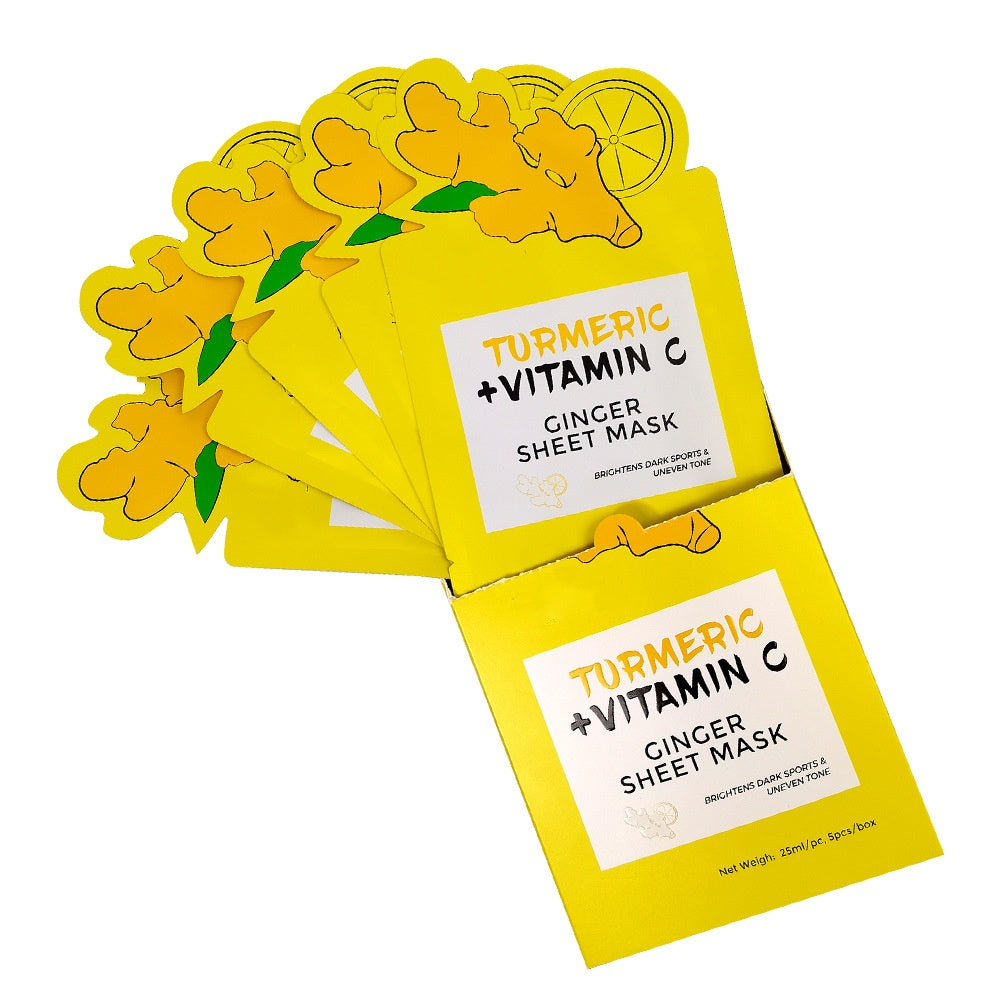 Antioxidant Face Mask Hyaluronic Acid Facial Mask Anti-wrinkle Nourishing Whitening Turmeric Facial Moisturizing Sheet Mask