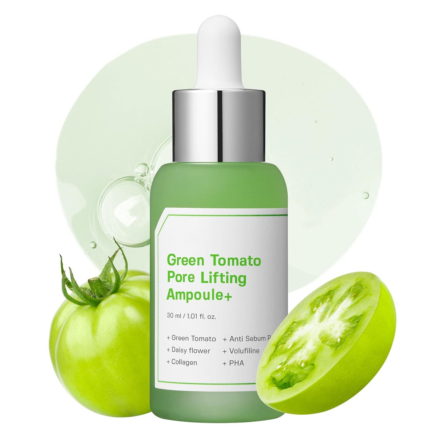 Private Label Face Serum Green Tomatoes Pore Lifting Anti Wrinkle Vitamin C Face Serum