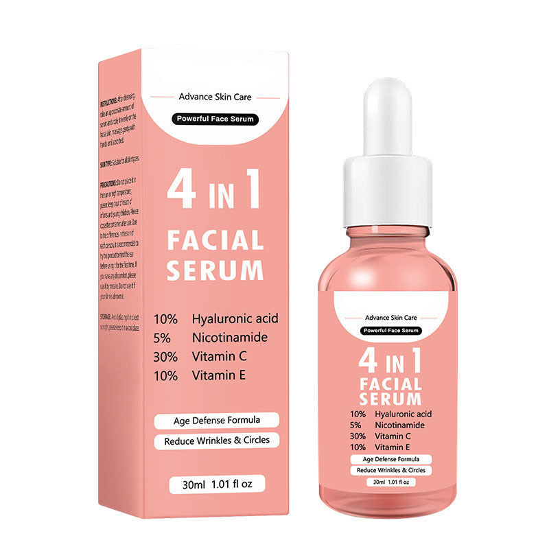 Organic Natural Anti Aging Vitamin C Face Serum Whitening Collagen Niacinamide Hyaluronic Acid Vitamin E Facial Serum 4 In 1