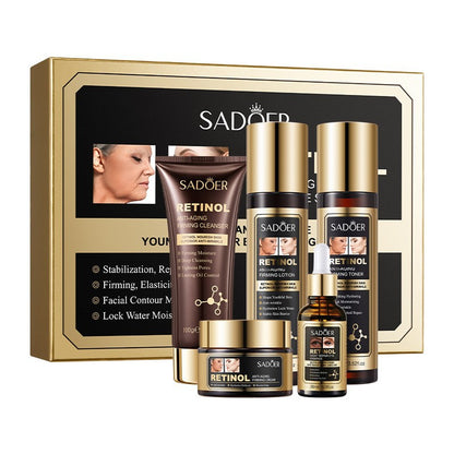 OEM Anti Aging Retinol Skin Care Set, Face Wash, Lotion, Toner, Moisturizer, Serum