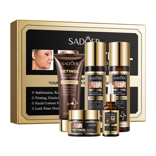 OEM Anti Aging Retinol Skin Care Set, Face Wash, Lotion, Toner, Moisturizer, Serum