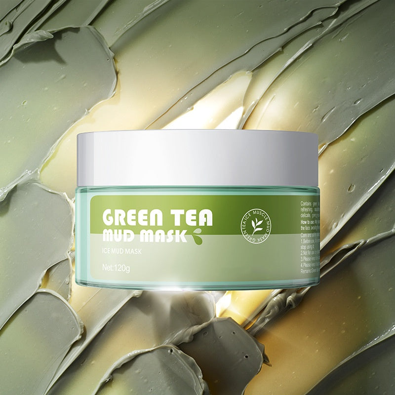 Green Tea Face Clay Mask Anti Acne Remove Blackheads Facial Mud Mask