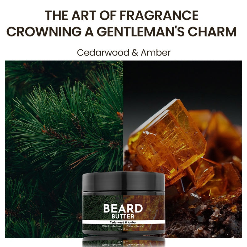 Men's Organic Herbal Beards Balm Refreshing Wash-Free Hair Condiment Nourishing Shaping Cream