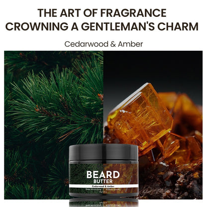 Men's Organic Herbal Beards Balm Refreshing Wash-Free Hair Condiment Nourishing Shaping Cream