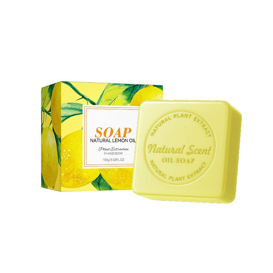 Natural Plant Extract Handmade Solid Organic Vegan Whitening Lemon Soap