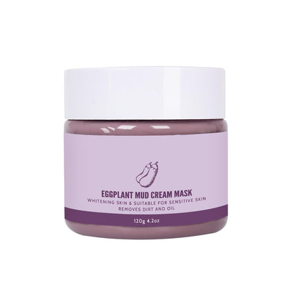 Wholesale Deep Cleansing Eggplant Clay Mud Mask Soothing Nourishing Calming Face Mud Cream Mask