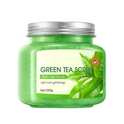 Natural Exfoliating Body Face Scrub Cleansing Sea Salt Brightening Green Tea Exfoliating Nourish Face Body Scrub