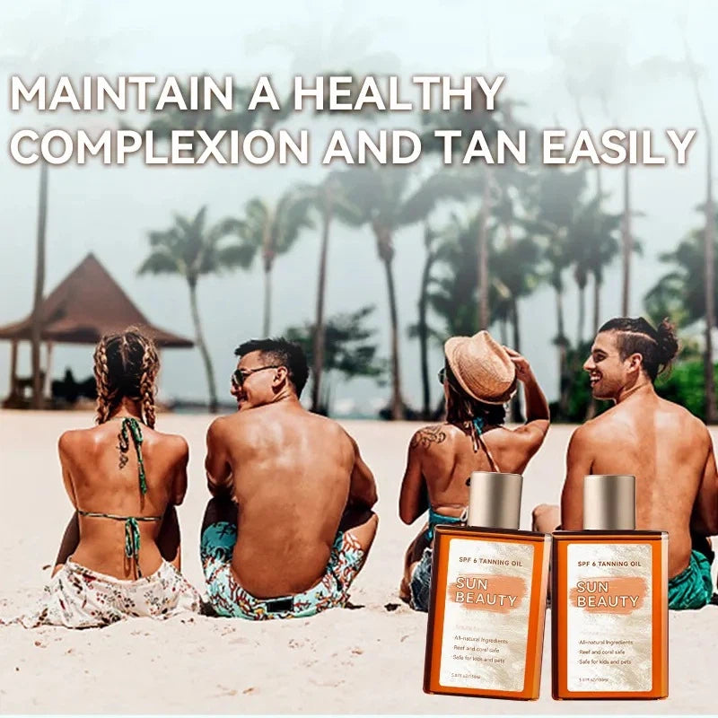 Customized Self-Tanning Oil Quick Color Changing Dark Shimmer Body Oil