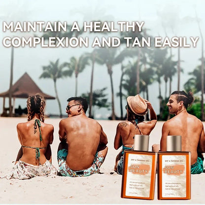 Customized Self-Tanning Oil Quick Color Changing Dark Shimmer Body Oil