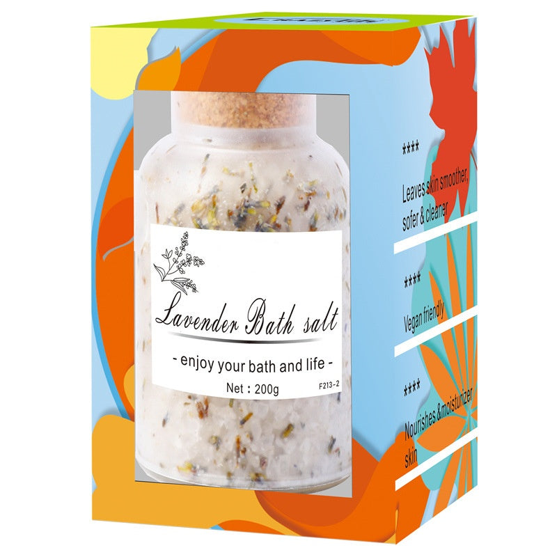 OEM Organic Chamomile Crystal Body Himalayan Epsom Salt Natural Rose Petal Bath Salts With Flowers