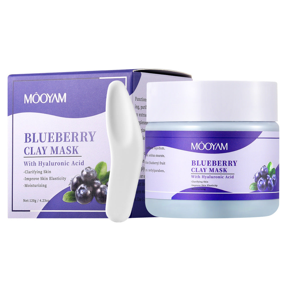 In Stock Exfoliating Brightening Blueberry Mud Mask With Hyaluronic Acid