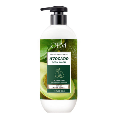 Wholesale Skin Exfoliating Whitening Foam Coconut Body Wash Avocado Shower Gel