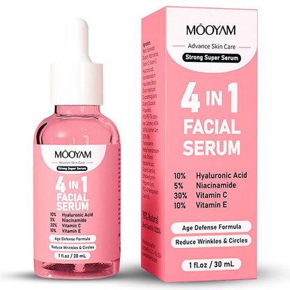 4 in 1 Brightening Hydrating Hyaluronic Acid Facial Serum For Face 30ML