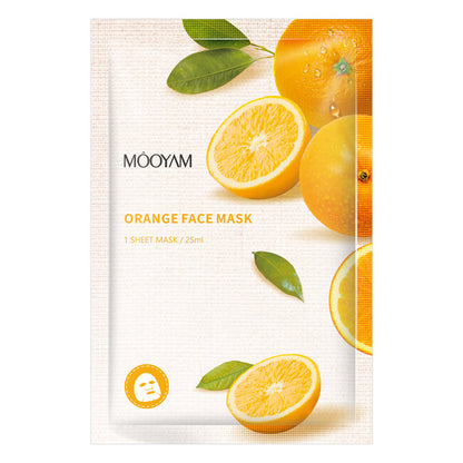 Small MOQ Factory Price Brightening Nourishing Orange Rice Sheet Face Mask 25g