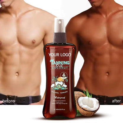 Private Label Self Tanning Spray Moisturizing Bronzing Sunless Instant Tanner Spray for Men and Women