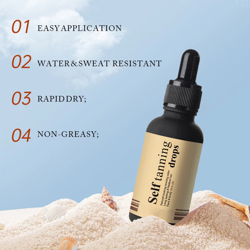 OEM Natural Long Lasting Sunless Self Tanning Drop for All Skin