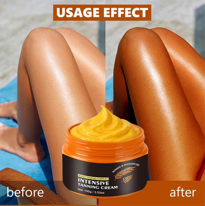OEM Outdoor Use Bronze Intensive Tanning Cream for Face & Body, Best Gradual Tanner for Men and Women