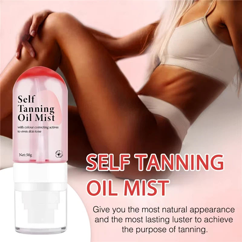OEM Quick Tan Bronzing Spray Even Skin Tone Sunless Self Tanning Oil Mist